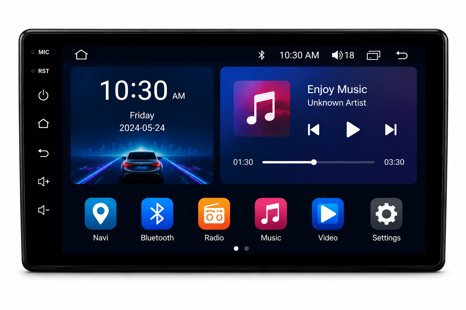 9" Universal | T100 | 2GB+32GB IPS Wireless CarPlay Stereo - Image 2
