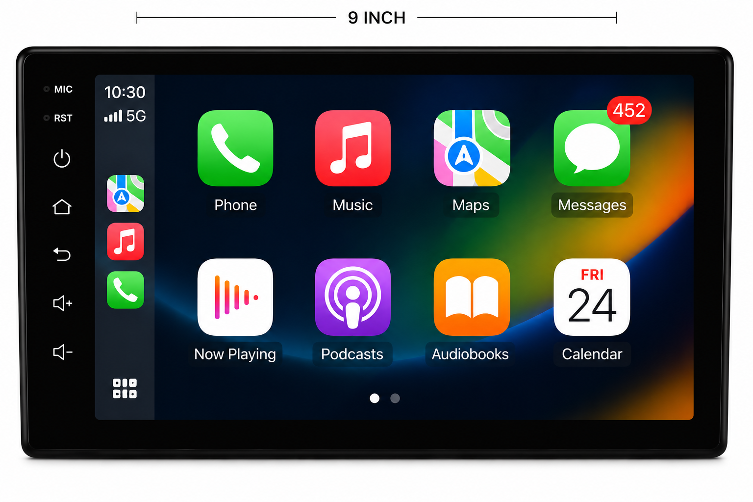 9" Universal | T100 | 2GB+32GB IPS Wireless CarPlay Stereo
