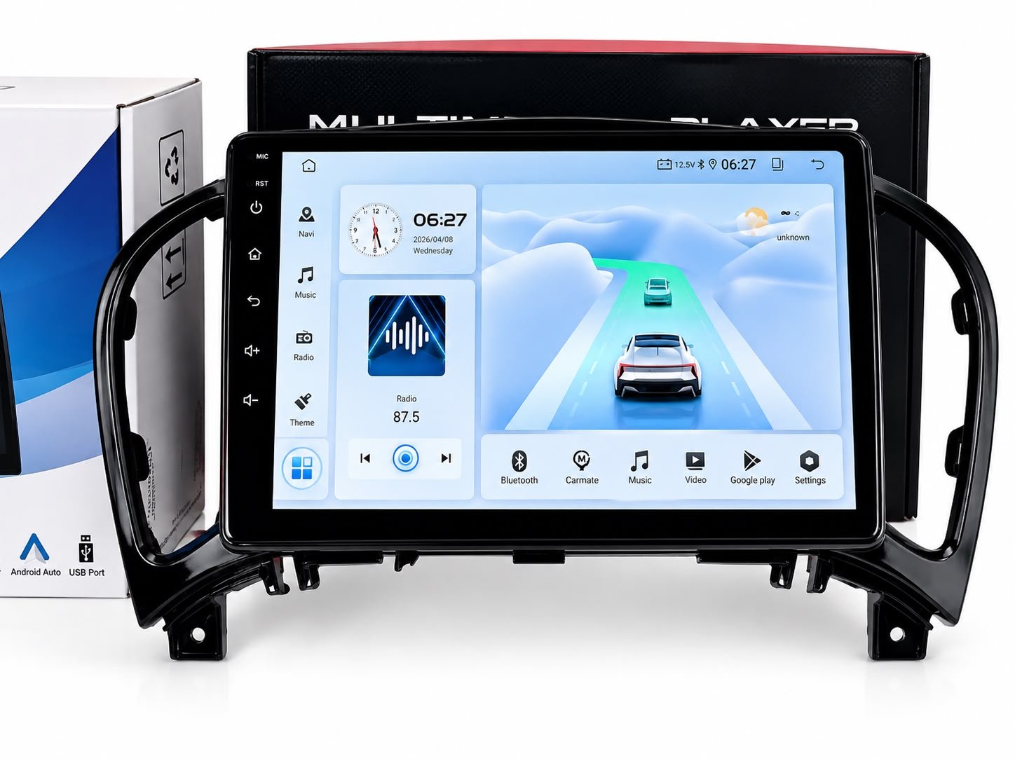 9-Inch Android Head Unit + Fascia Kit + Installation for Nissan Juke 2011–2016